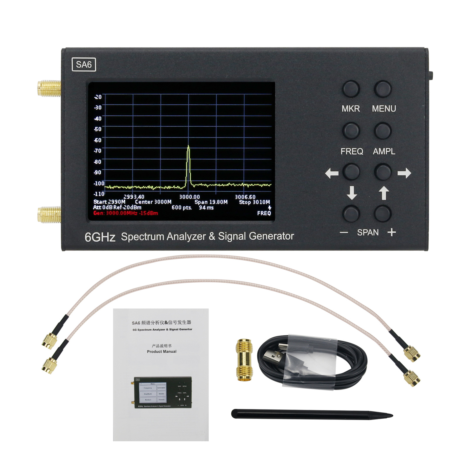 SA6 6GHz Spectrum Analyzer Gen - Signal Generator Spectrum Analyzer ulasan dan harga